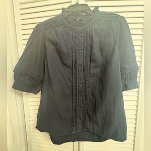 ME+EM Elegant blue blouse in Size 10